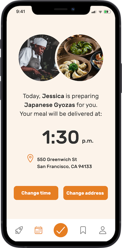 iPhone app delievery screen