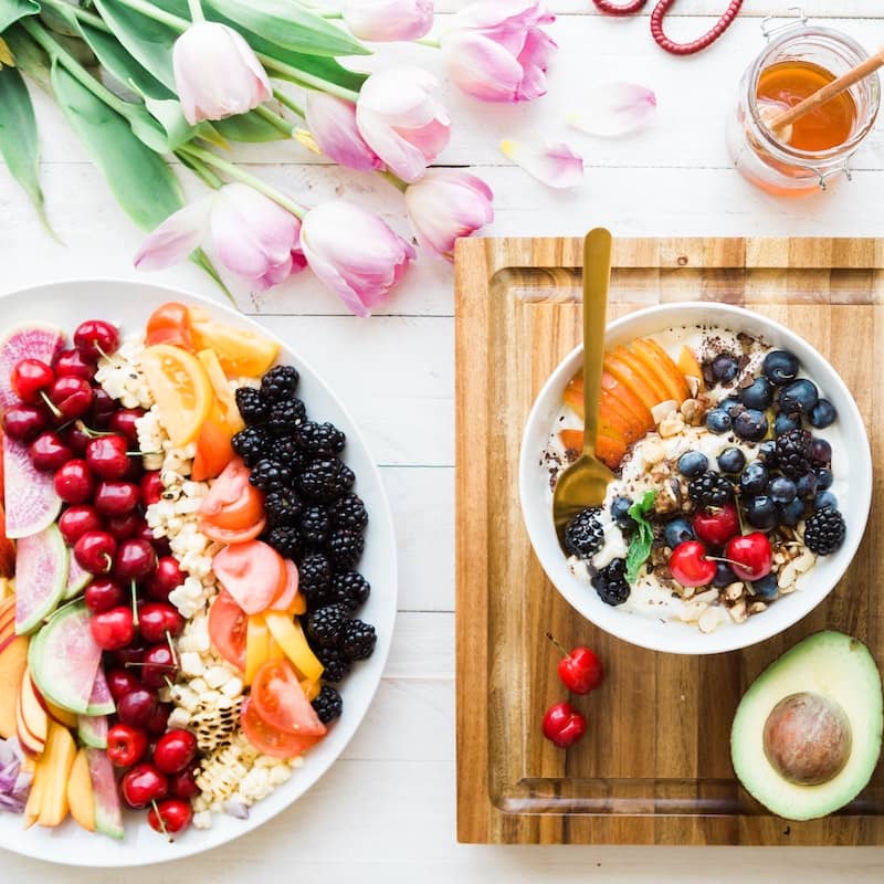 photos of arranges food